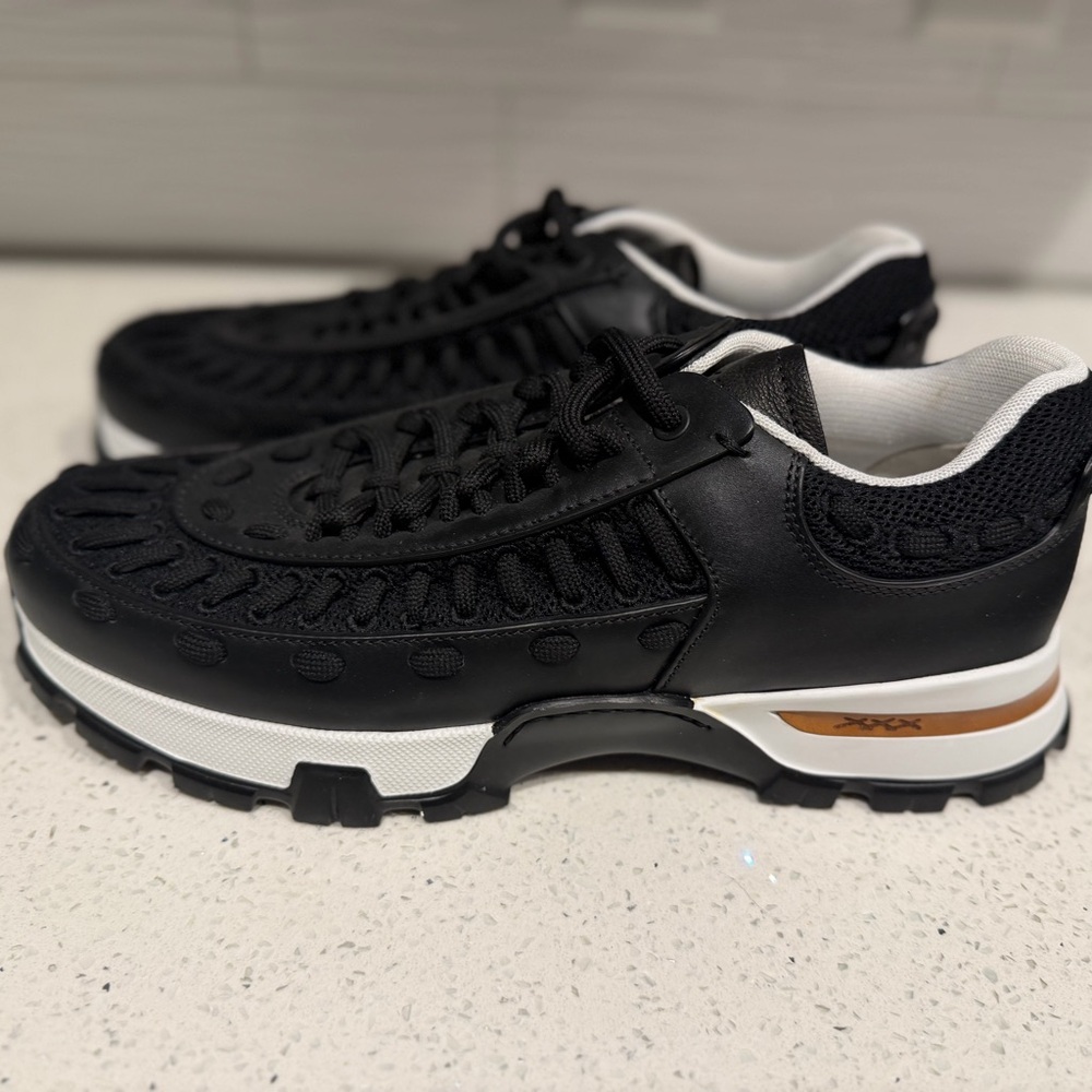 Ermenegildo Zegna Black and White Sneakers